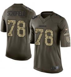 Men's Nike Los Angeles Chargers #78 Michael Schofield Elite Green Salute to Service NFL Jersey
