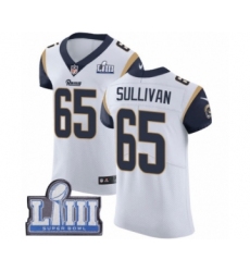 Men's Nike Los Angeles Rams #65 John Sullivan White Vapor Untouchable Elite Player Super Bowl LIII Bound NFL Jersey
