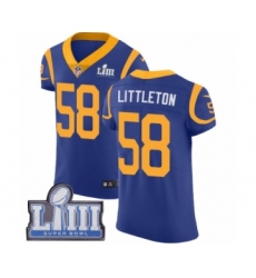 Men's Nike Los Angeles Rams #58 Cory Littleton Royal Blue Alternate Vapor Untouchable Elite Player Super Bowl LIII Bound NFL Jersey