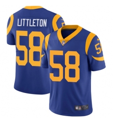 Men's Nike Los Angeles Rams #58 Cory Littleton Royal Blue Alternate Vapor Untouchable Limited Player NFL Jersey