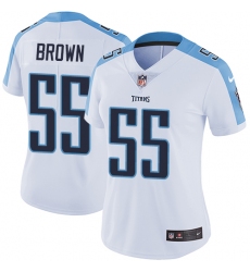 Women's Nike Tennessee Titans #55 Jayon Brown White Vapor Untouchable Elite Player NFL Jersey