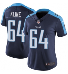 Women's Nike Tennessee Titans #64 Josh Kline Navy Blue Alternate Vapor Untouchable Elite Player NFL Jersey