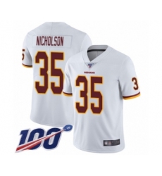 Youth Washington Redskins #35 Montae Nicholson White Vapor Untouchable Limited Player 100th Season Football Jersey