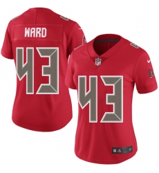 Women's Nike Tampa Bay Buccaneers #43 T.J. Ward Limited Red Rush Vapor Untouchable NFL Jersey