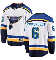 Youth St. Louis Blues #6 Joel Edmundson Fanatics Branded White Away Breakaway NHL Jersey