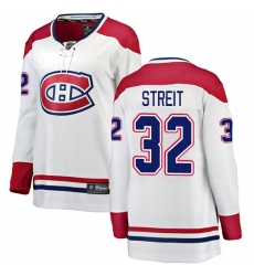 Women's Montreal Canadiens #32 Mark Streit Authentic White Away Fanatics Branded Breakaway NHL Jersey