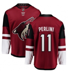 Men's Arizona Coyotes #11 Brendan Perlini Fanatics Branded Burgundy Red Home Breakaway NHL Jersey
