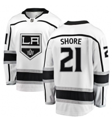 Men's Los Angeles Kings #21 Nick Shore Authentic White Away Fanatics Branded Breakaway NHL Jersey