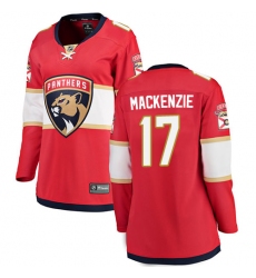 Women's Florida Panthers #17 Derek MacKenzie Fanatics Branded Red Home Breakaway NHL Jersey