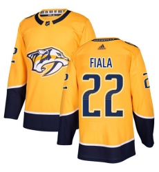 Youth Adidas Nashville Predators #22 Kevin Fiala Authentic Gold Home NHL Jersey