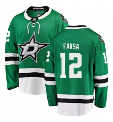Men's Dallas Stars #12 Radek Faksa Authentic Green Home Fanatics Branded Breakaway NHL Jersey