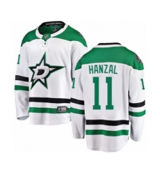 Men's Dallas Stars #11 Martin Hanzal Authentic White Away Fanatics Branded Breakaway NHL Jersey