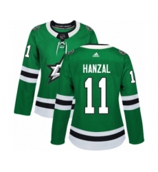 Women's Adidas Dallas Stars #11 Martin Hanzal Premier Green Home NHL Jersey