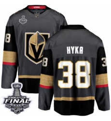 Youth Vegas Golden Knights #38 Tomas Hyka Authentic Black Home Fanatics Branded Breakaway 2018 Stanley Cup Final NHL Jersey