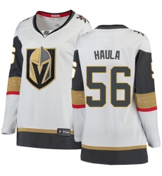 Women's Vegas Golden Knights #56 Erik Haula Authentic White Away Fanatics Branded Breakaway NHL Jersey