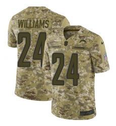 Youth Nike Los Angeles Chargers #24 Trevor Williams Limited Camo 2018 Salute to Service NFL Jersey