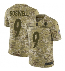 Men's Nike Pittsburgh Steelers #9 Chris Boswell Limited Camo 2018 Salute to Service NFL Jersey