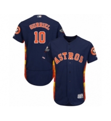 Men's Houston Astros #10 Yuli Gurriel White Home Flex Base Authentic Collection 2019 World Series Bound Baseball Jersey