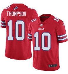 Men's Nike Buffalo Bills #10 Deonte Thompson Limited Red Rush Vapor Untouchable NFL Jersey