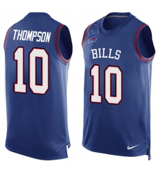 Men's Nike Buffalo Bills #10 Deonte Thompson Limited Royal Blue Player Name & Number Tank Top NFL Jersey