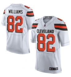 Men's Nike Cleveland Browns #82 Kasen Williams Elite White NFL Jersey