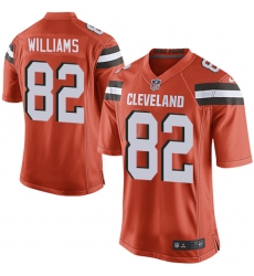 Men's Nike Cleveland Browns #82 Kasen Williams Game Orange Alternate NFL Jersey