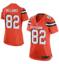 Women's Nike Cleveland Browns #82 Kasen Williams Game Orange Alternate NFL Jersey