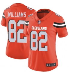 Women's Nike Cleveland Browns #82 Kasen Williams Orange Alternate Vapor Untouchable Limited Player NFL Jersey