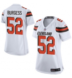 Women's Nike Cleveland Browns #52 James Burgess Game White NFL Jersey