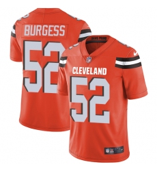 Youth Nike Cleveland Browns #52 James Burgess Orange Alternate Vapor Untouchable Elite Player NFL Jersey