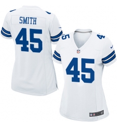 Women's Nike Dallas Cowboys #45 Rod Smith Game White NFL Jersey