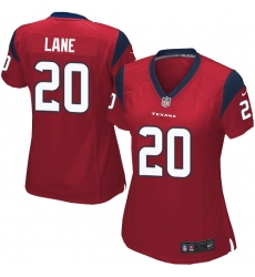 Women's Nike Houston Texans #20 Jeremy Lane Game Red Alternate NFL Jersey