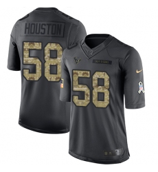 Youth Nike Houston Texans #58 Lamarr Houston Limited Black 2016 Salute to Service NFL Jersey