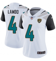 Women's Nike Jacksonville Jaguars #4 Josh Lambo White Vapor Untouchable Elite Player NFL Jersey