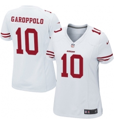 Women's Nike San Francisco 49ers #10 Jimmy Garoppolo Game White NFL Jersey