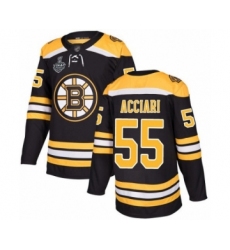 Men's Boston Bruins #55 Noel Acciari Authentic Black Home 2019 Stanley Cup Final Bound Hockey Jersey