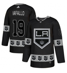 Men's Adidas Los Angeles Kings #19 Alex Iafallo Authentic Black Team Logo Fashion NHL Jersey