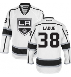 Men's Reebok Los Angeles Kings #38 Paul LaDue Authentic White Away NHL Jersey