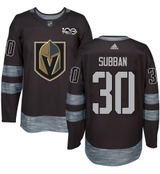 Men's Adidas Vegas Golden Knights #30 Malcolm Subban Authentic Black 1917-2017 100th Anniversary NHL Jersey