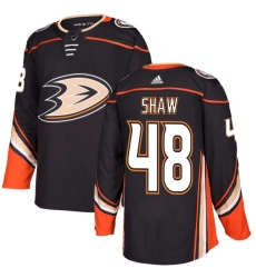Youth Adidas Anaheim Ducks #48 Logan Shaw Premier Black Home NHL Jersey