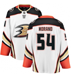 Men's Anaheim Ducks #54 Antoine Morand Fanatics Branded White Away Breakaway NHL Jersey