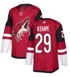 Youth Adidas Arizona Coyotes #29 Mario Kempe Authentic Burgundy Red Home NHL Jersey