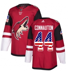 Youth Adidas Arizona Coyotes #44 Kevin Connauton Authentic Red USA Flag Fashion NHL Jersey