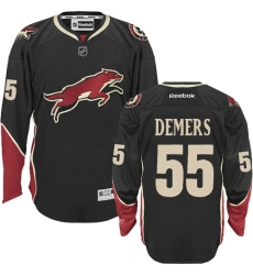 Women's Reebok Arizona Coyotes #55 Jason Demers Premier Black Third NHL Jersey