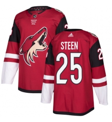 Youth Adidas Arizona Coyotes #25 Thomas Steen Authentic Burgundy Red Home NHL Jersey