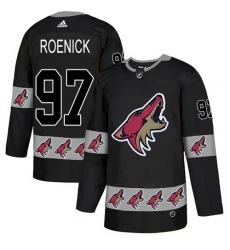 Men's Adidas Arizona Coyotes #97 Jeremy Roenick Authentic Black Team Logo Fashion NHL Jersey