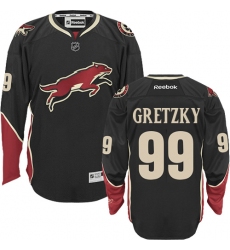 Men's Reebok Arizona Coyotes #99 Wayne Gretzky Premier Black Third NHL Jersey