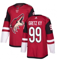 Youth Adidas Arizona Coyotes #99 Wayne Gretzky Premier Burgundy Red Home NHL Jersey