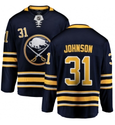 Youth Buffalo Sabres #31 Chad Johnson Fanatics Branded Navy Blue Home Breakaway NHL Jersey
