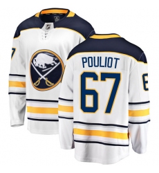 Men's Buffalo Sabres #67 Benoit Pouliot Fanatics Branded White Away Breakaway NHL Jersey
